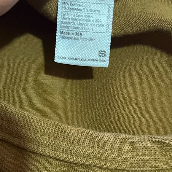 los angeles apparel garment dye short sleeve crop top - Picture 3 of 3